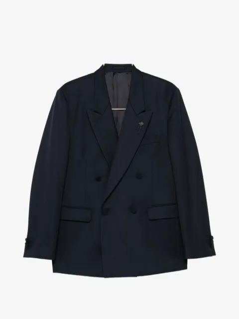 Lardini double-breasted peak-lapel jacket