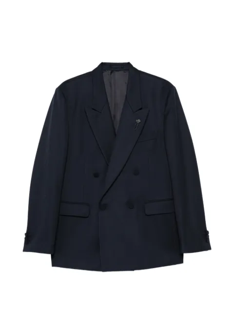 Lardini double-breasted peak-lapel jacket