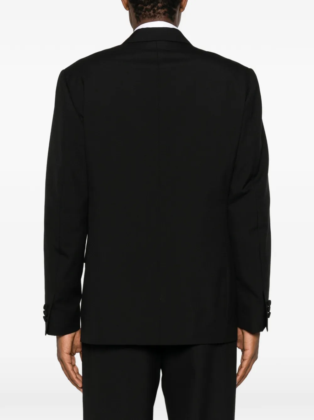 Lardini Jack met puntige revers en dubbele rij knopen Zwart