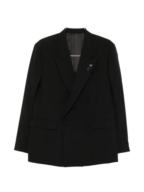 Lardini double-breasted peak-lapel jacket