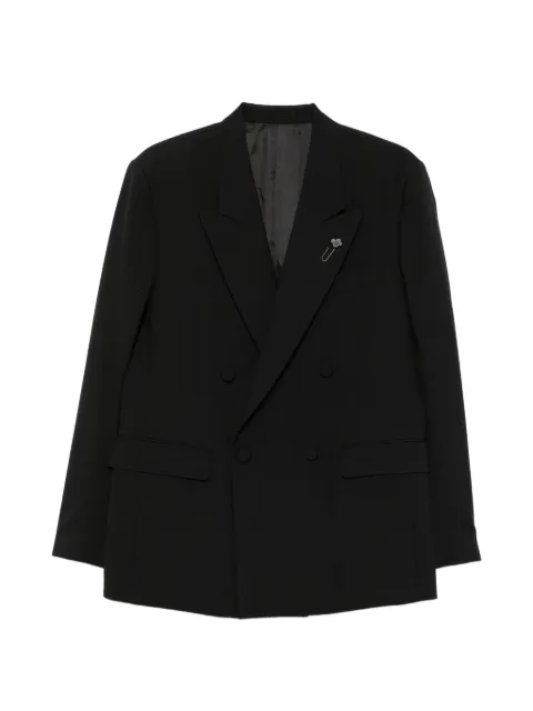 Lardini double-breasted peak-lapel jacket