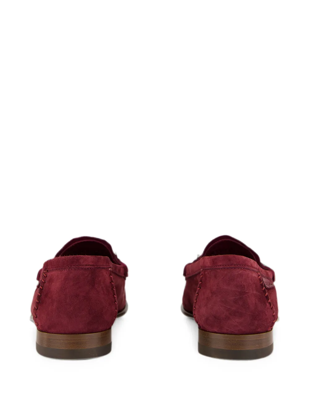 TOM FORD Suède loafers met T-bandje Rood