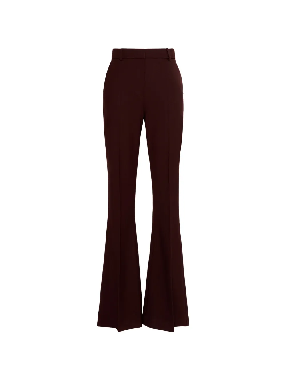 Sportmax pressed-crease flared trousers - Braun