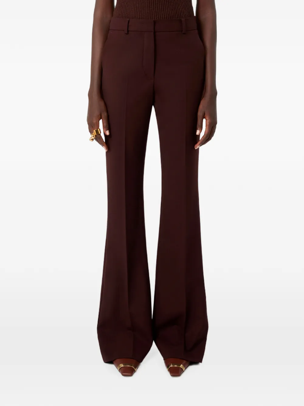 Sportmax Flared pantalon Bruin
