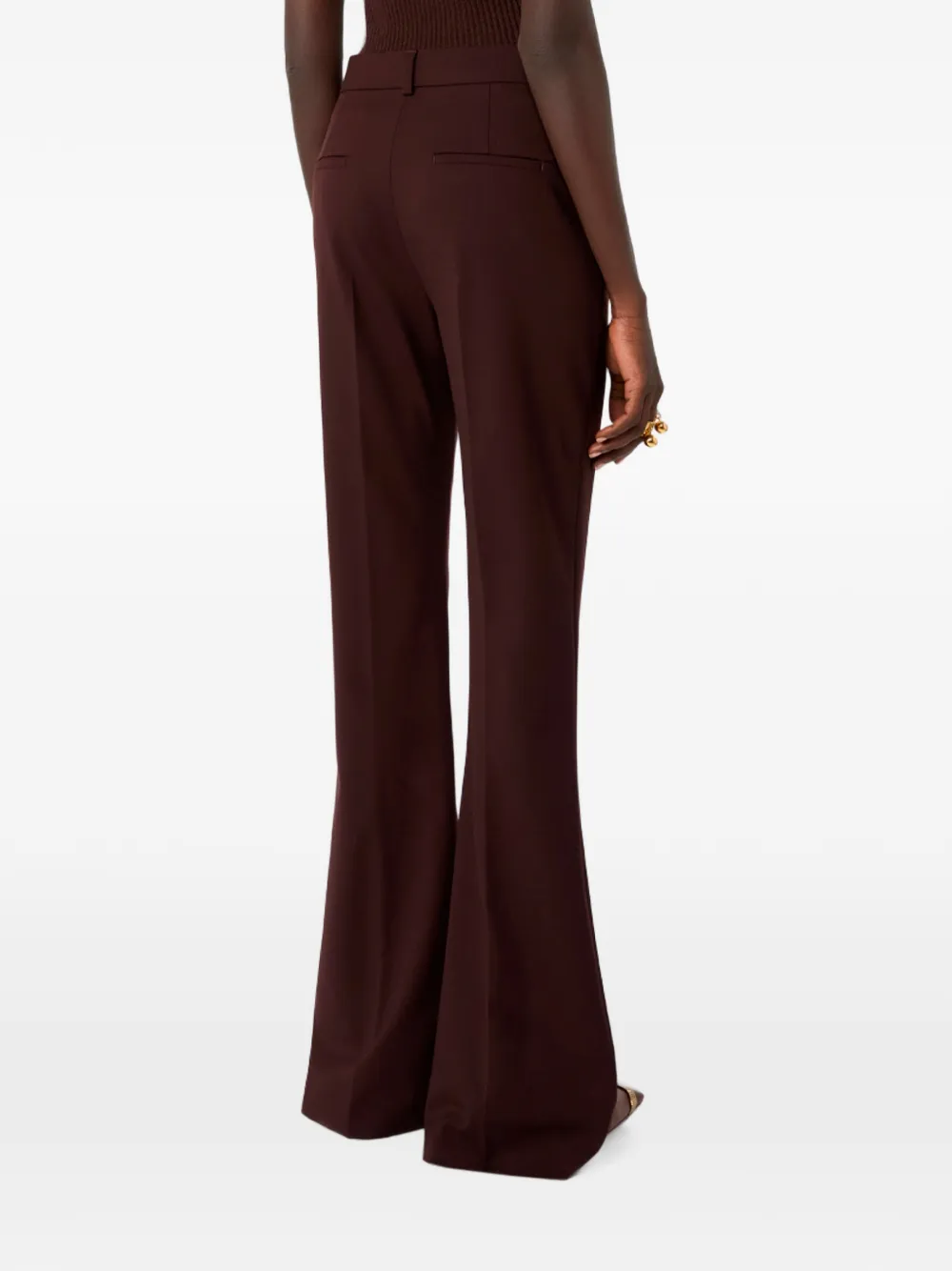 Sportmax Flared pantalon Bruin