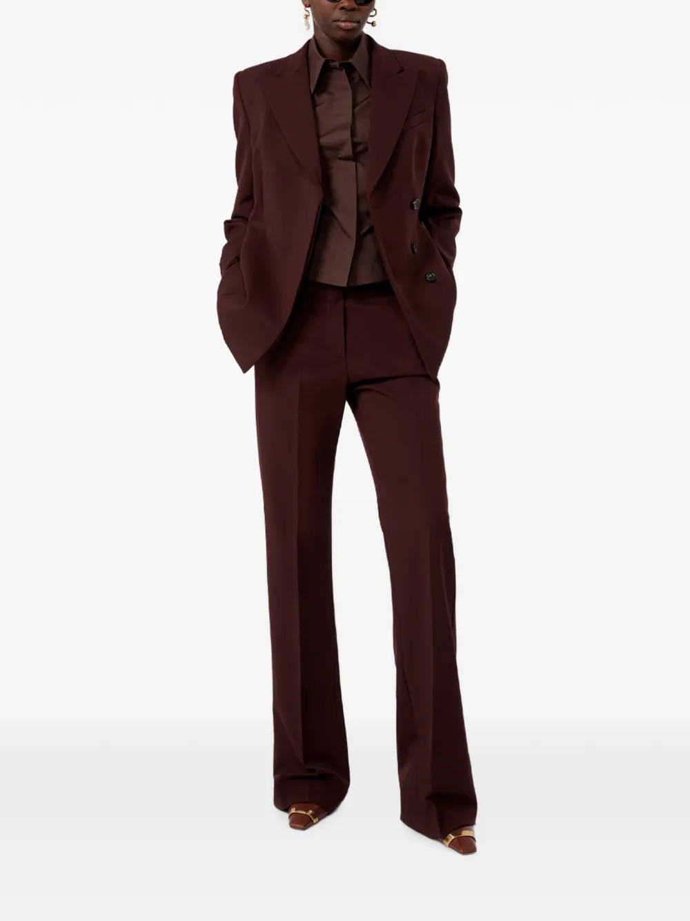Sportmax Flared pantalon Bruin