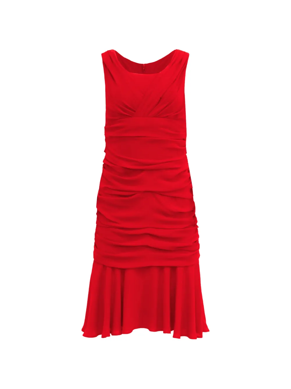 Dolce & Gabbana Pre-Owned robe mi-longue drapée en soie - Rouge