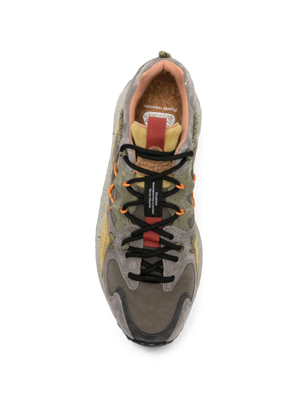 FLOWER MOUNTAIN Yamabushi suède sneakers met vlakken Grijs