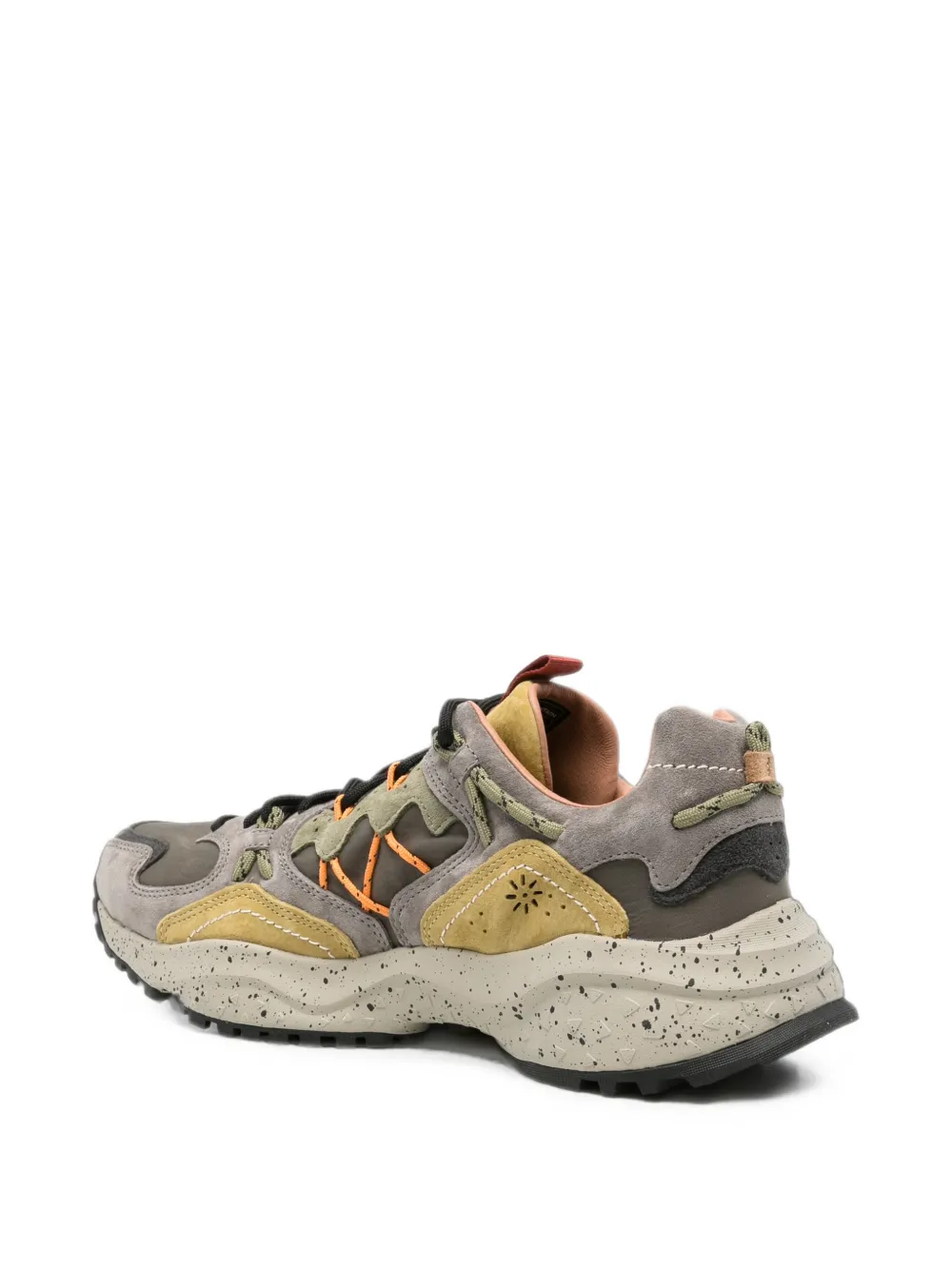 FLOWER MOUNTAIN Yamabushi suède sneakers met vlakken Grijs