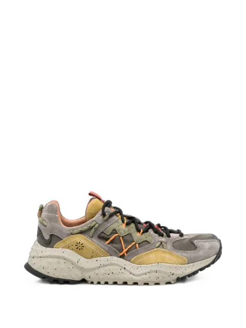 FLOWER MOUNTAIN Yamabushi panelled suede sneakers