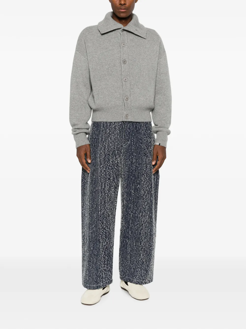 extreme cashmere Clement vest met knopen Grijs