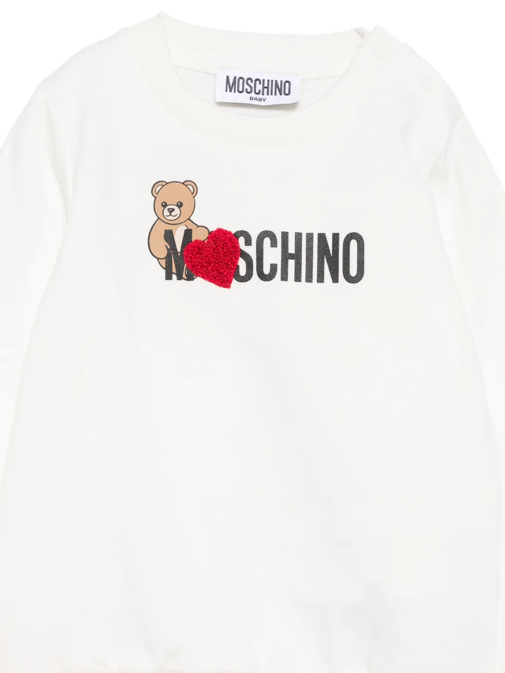 Moschino Kids Teddy Bear trui met logoprint Wit