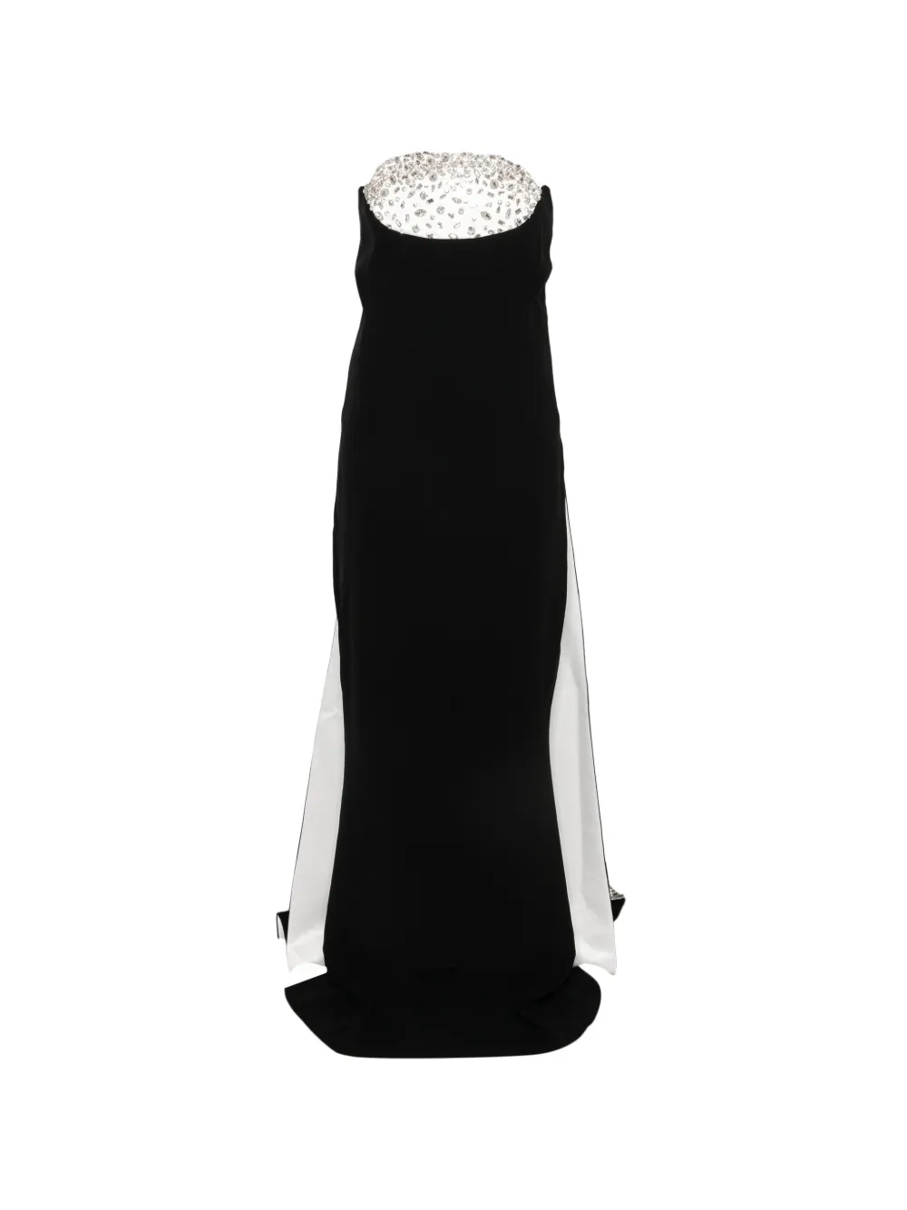 JEAN-LOUIS SABAJI crystal-embellished strapless maxi dress
