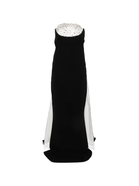 JEAN-LOUIS SABAJI vestido largo con detalles de cristal