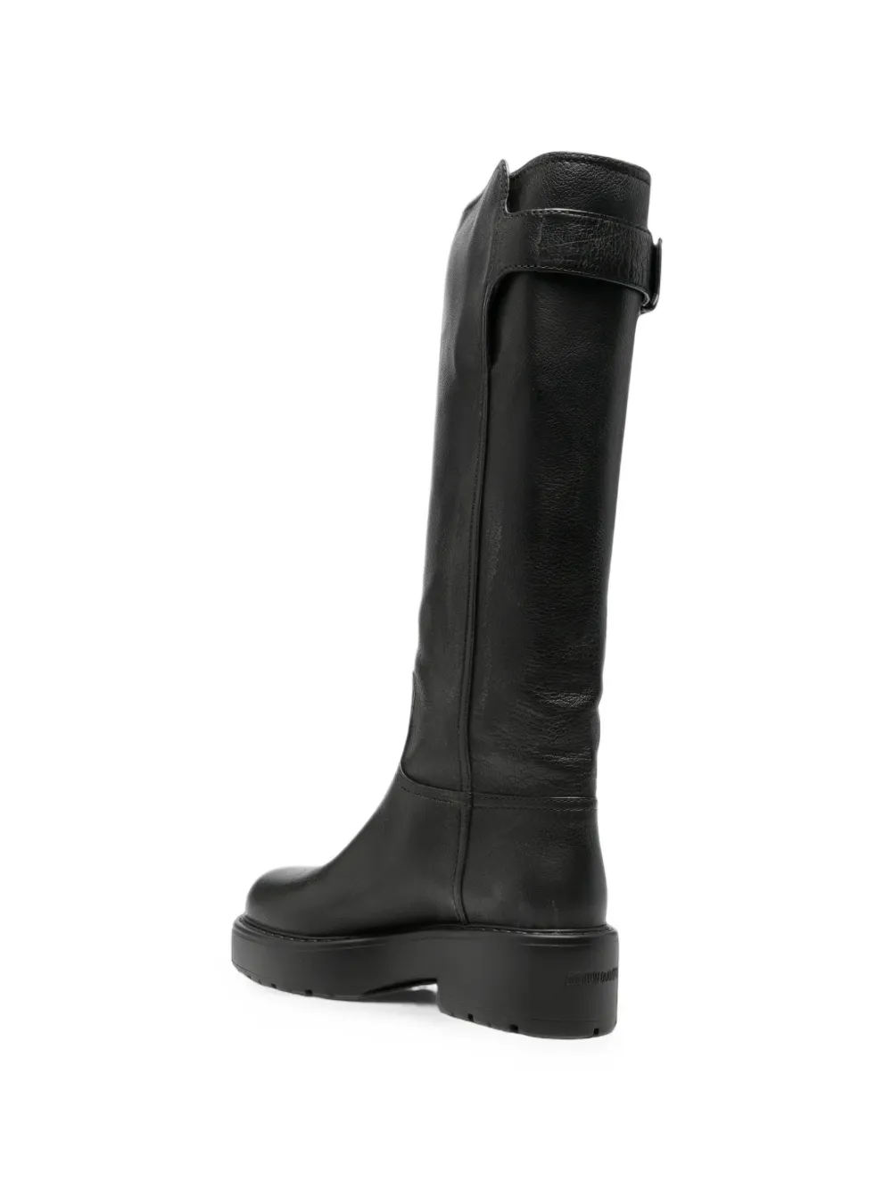 Miu leather boots Zwart