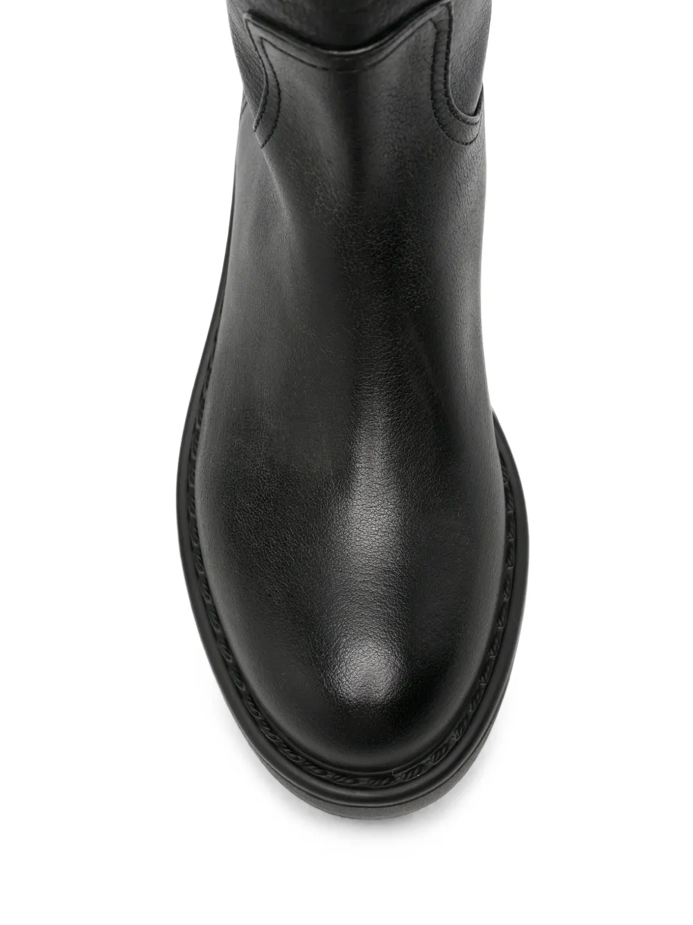 Miu leather boots Zwart