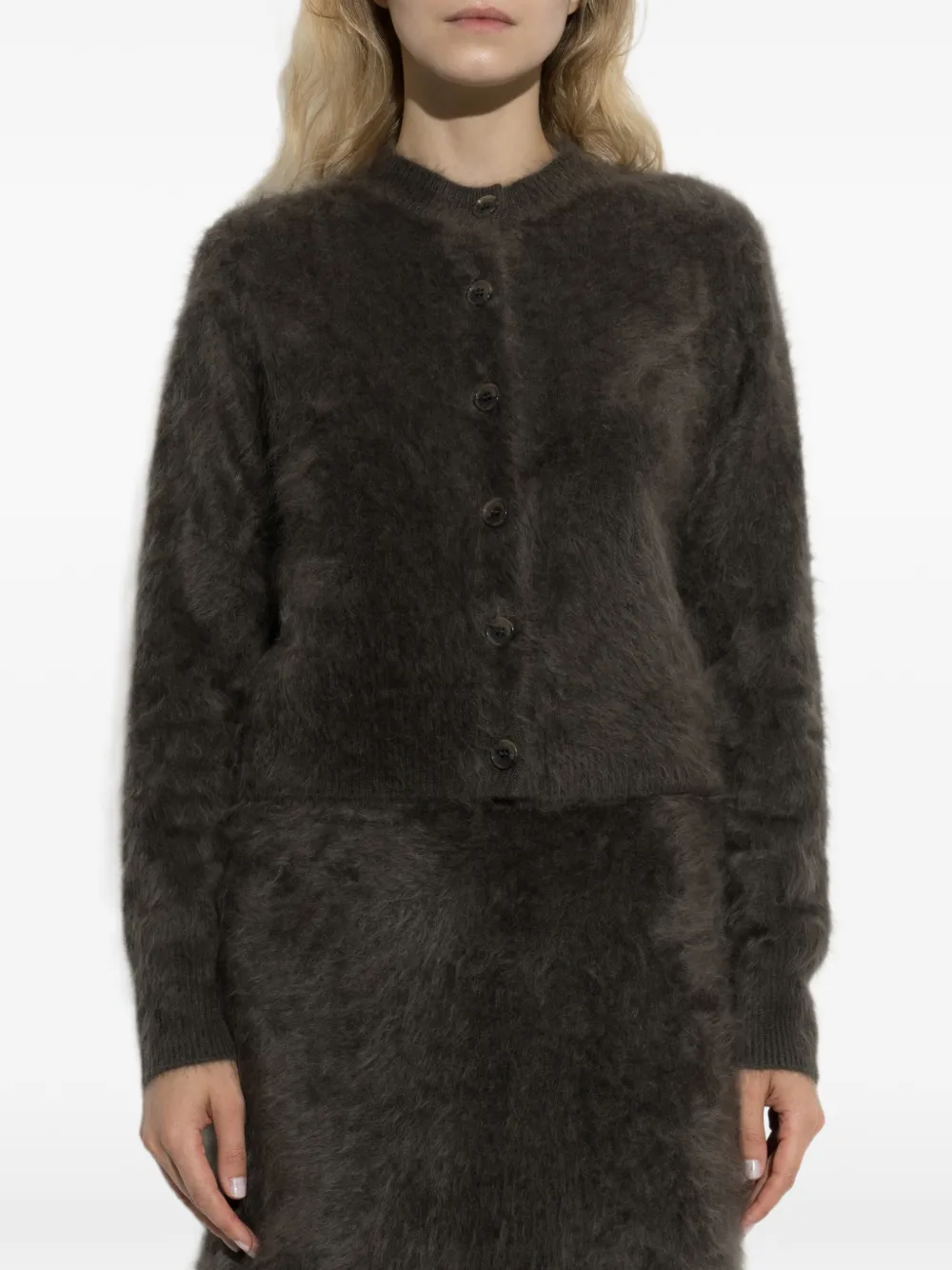 Lisa Yang Azalea vest met geborstelde afwerking Groen