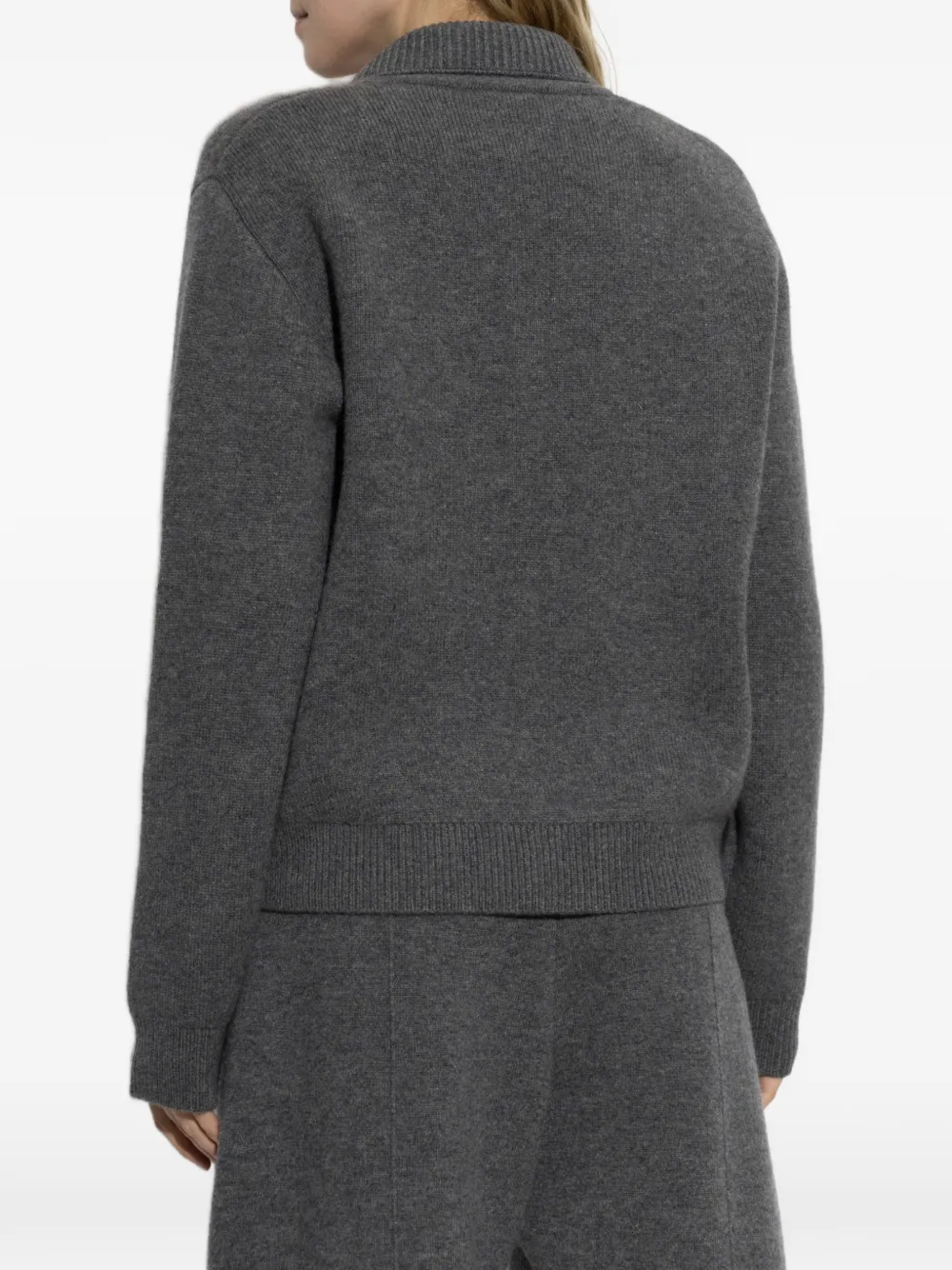 Lisa Yang Aleya kasjmier vest met rits Grijs