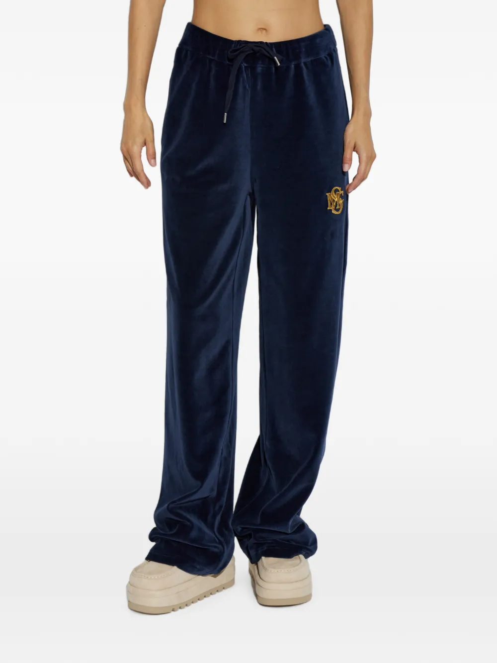 Stella McCartney Trainingsbroek met geborduurd logo Blauw