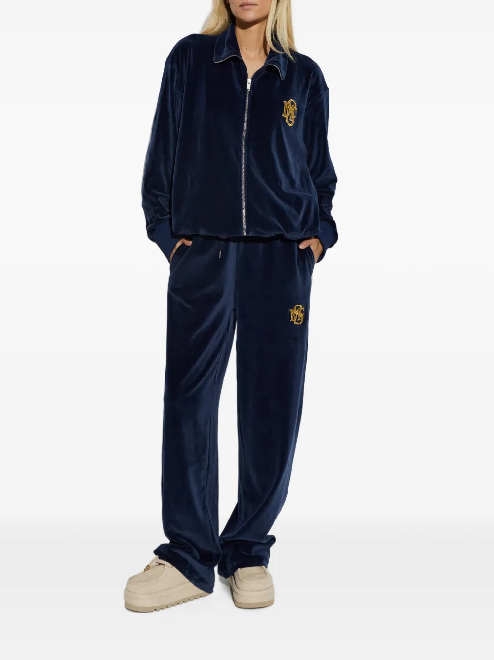 Stella McCartney Trainingsbroek met geborduurd logo Blauw