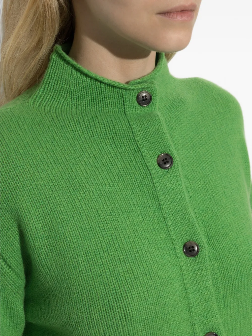 Lisa Yang Zirelle vest met hoge hals Groen