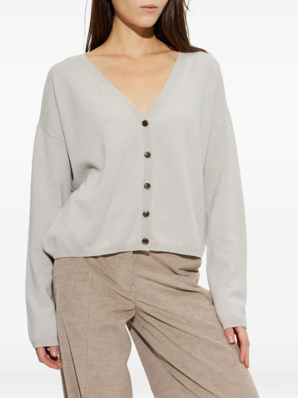 Lisa Yang Vest met V-hals Grijs