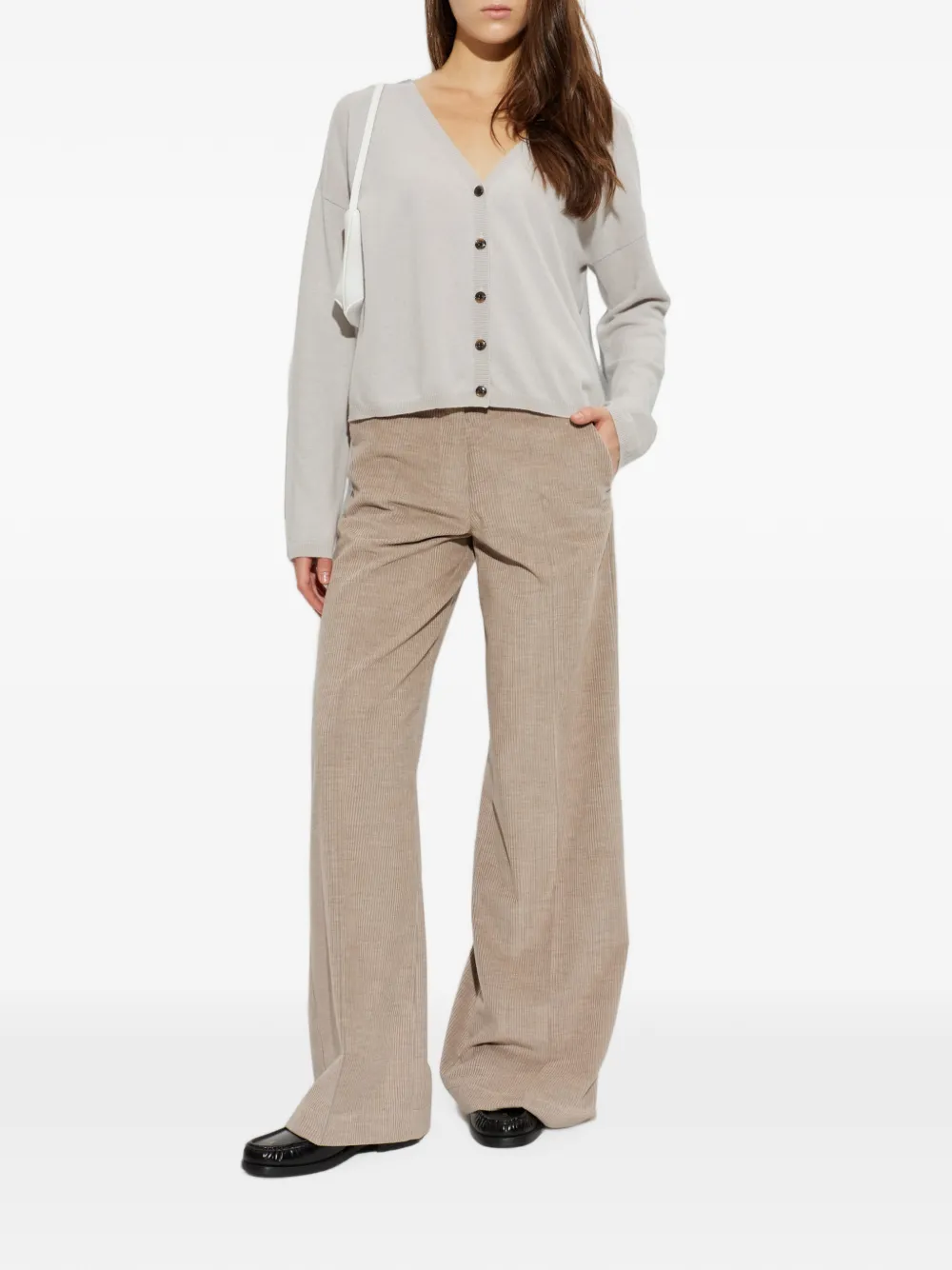 Lisa Yang Vest met V-hals Grijs