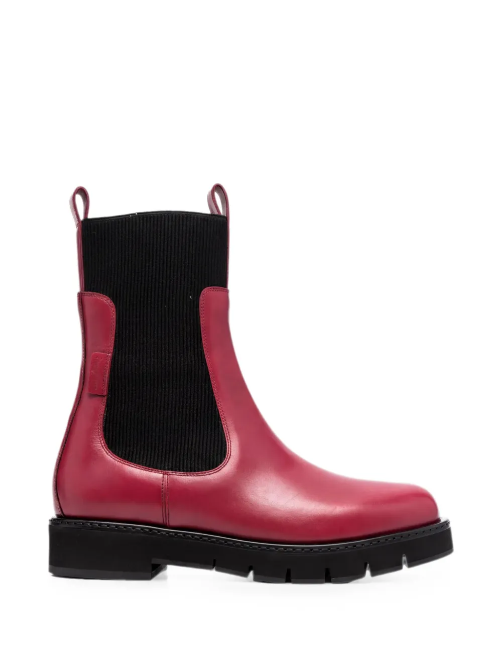 Ferragamo ribbed Chelsea boots Rood
