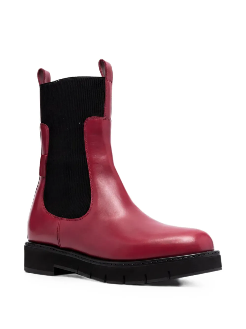 Ferragamo ribbed Chelsea boots Rood