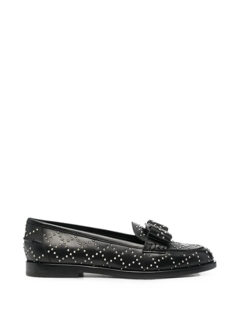 Ferragamo studded bow loafers