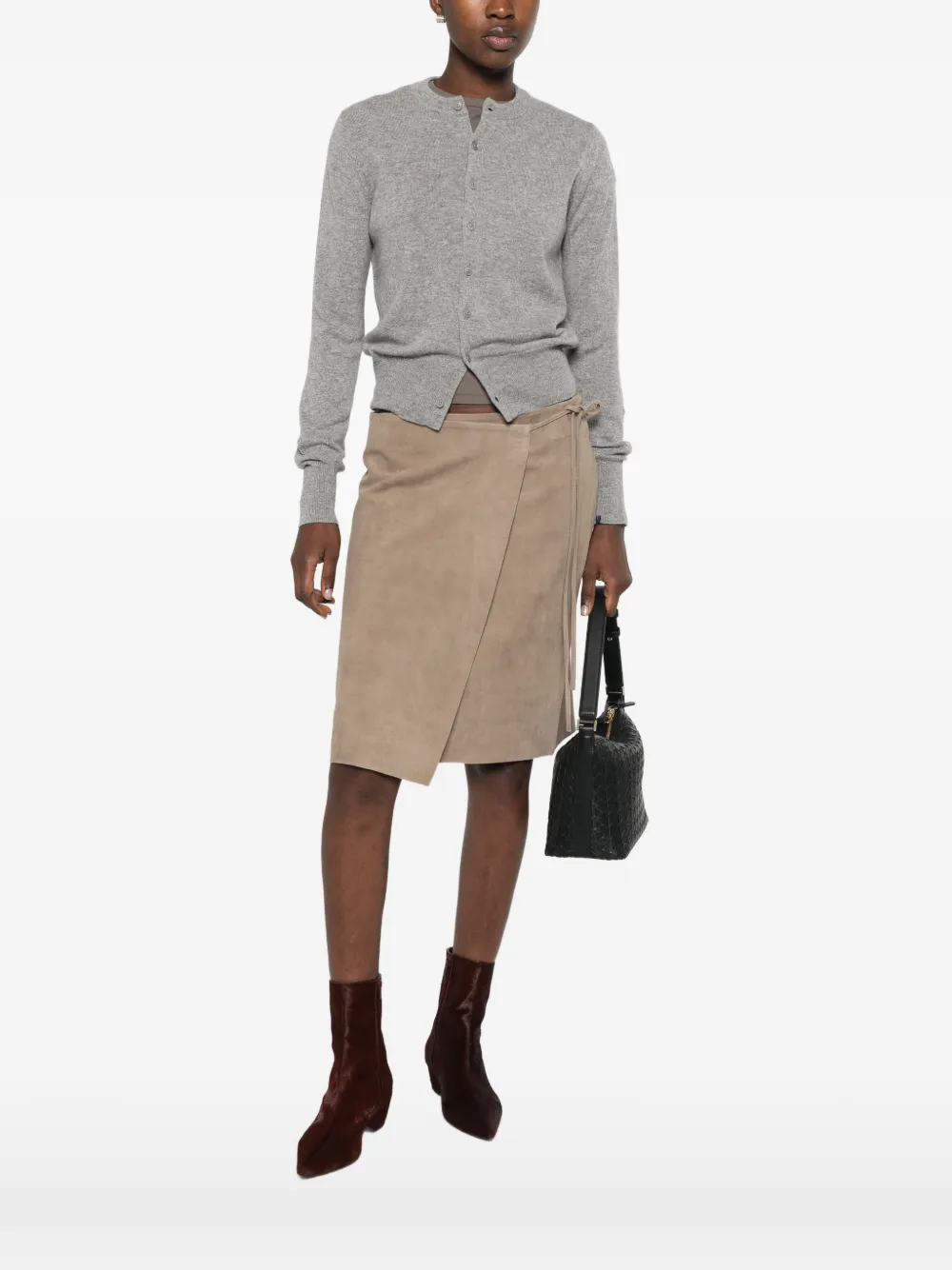 extreme cashmere Little 2 slim-fit vest met knopen Grijs
