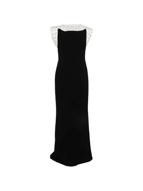 JEAN-LOUIS SABAJI vestido largo con apliques de cristal