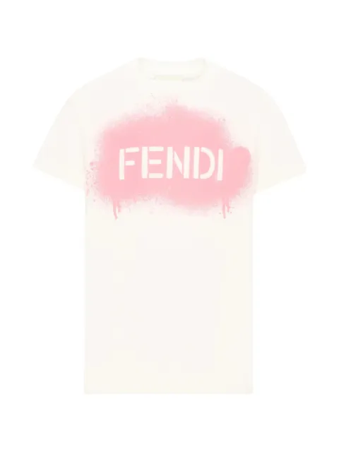 Fendi Kids スプレーパターン Tシャツ