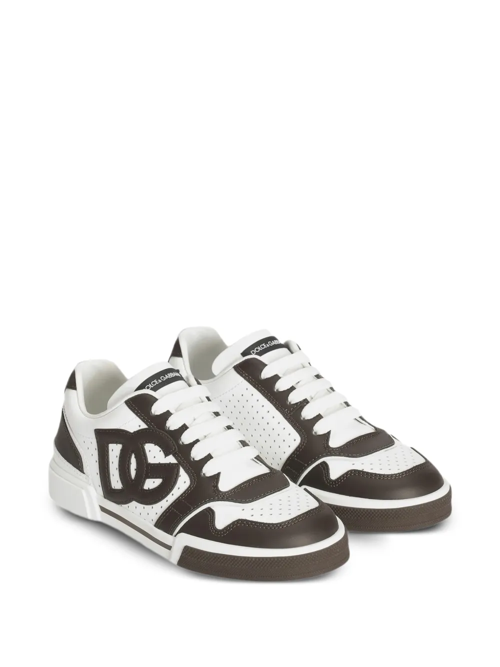 Dolce & Gabbana Kids New Roma sneakers in calfskin Wit