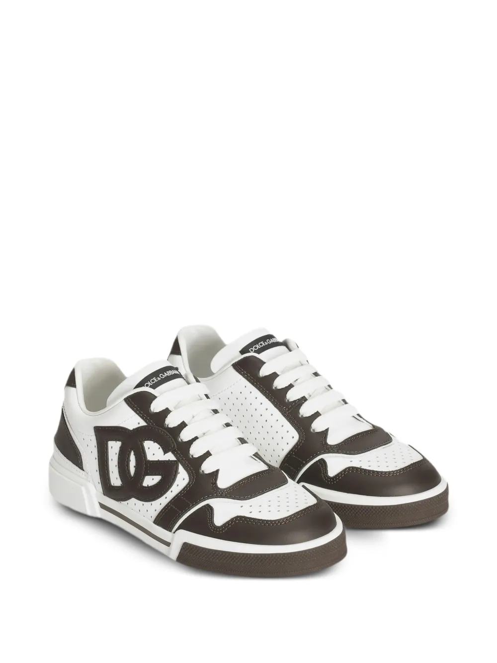 Dolce & Gabbana Kids New Roma sneakers in calfskin - Bianco