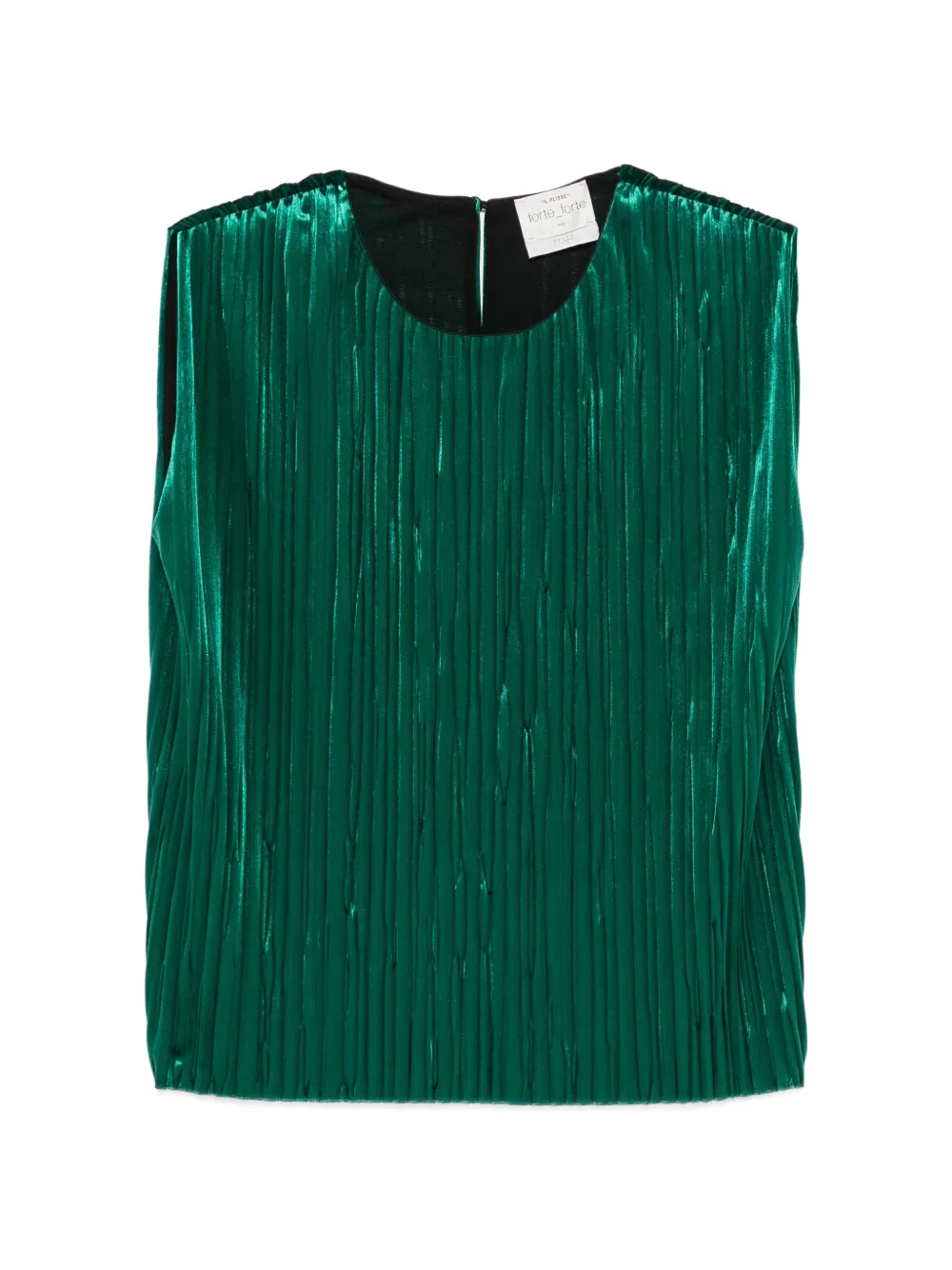 Forte Forte Blusa smanicata plissé - Verde