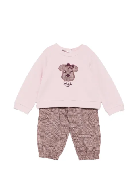 Liu Jo Kids dog-patch check-pattern trouser set