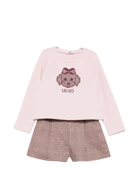 Liu Jo Kids checked short and T-shirt set