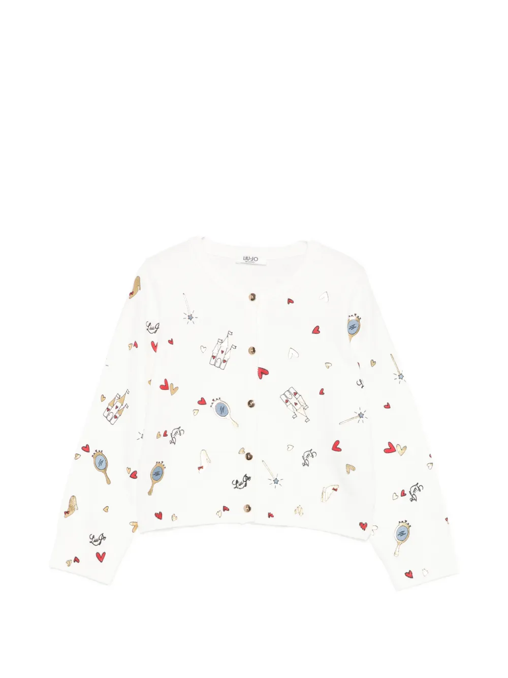 Liu Jo Kids button-up cardigan - Bianco