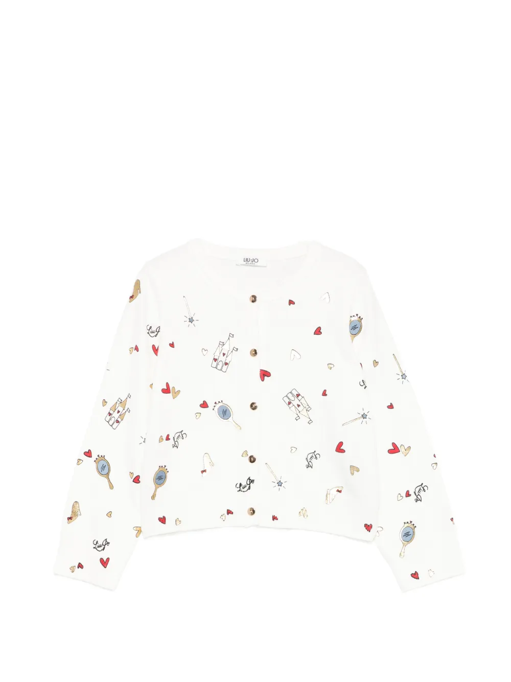 Liu Jo Kids button-up cardigan - Bianco