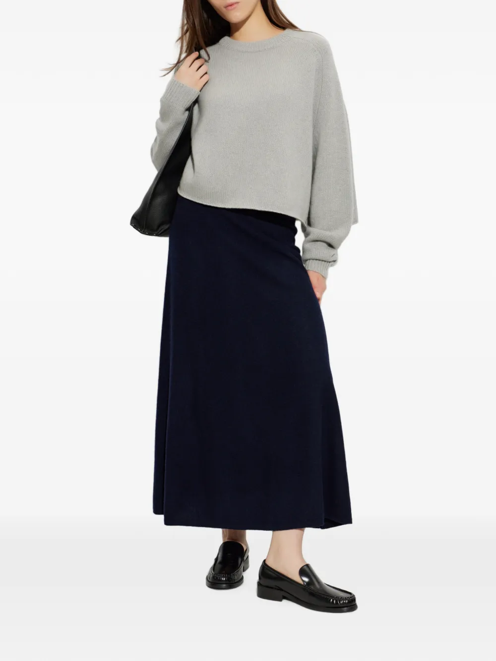 Lisa Yang Torie Cashmere Maxi Skirt in Blue, view 2