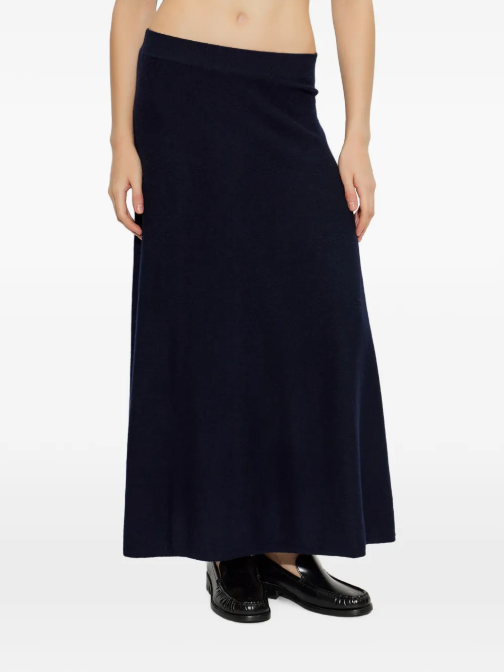 Lisa Yang Torie Cashmere Maxi Skirt in Blue, view 3