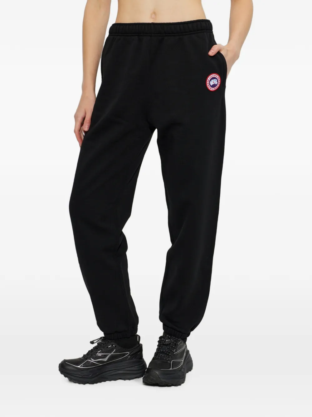 Canada Goose Wander Logo-patch Track Pants in Black, view 3