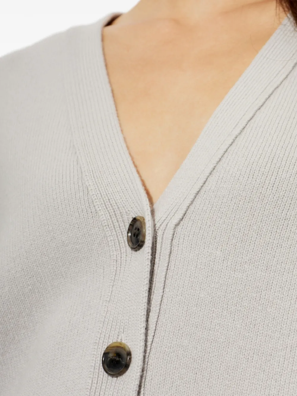 Lisa Yang Amery vest met V-hals en verlaagde schouders Grijs