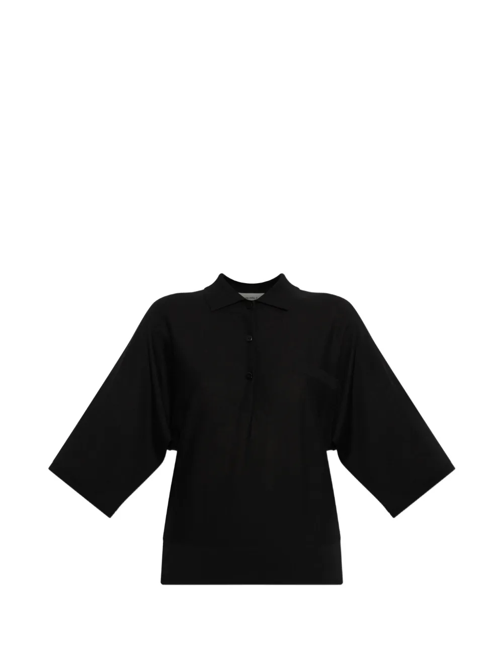 Lisa Yang Norie three-quarter polo shirt - Nero