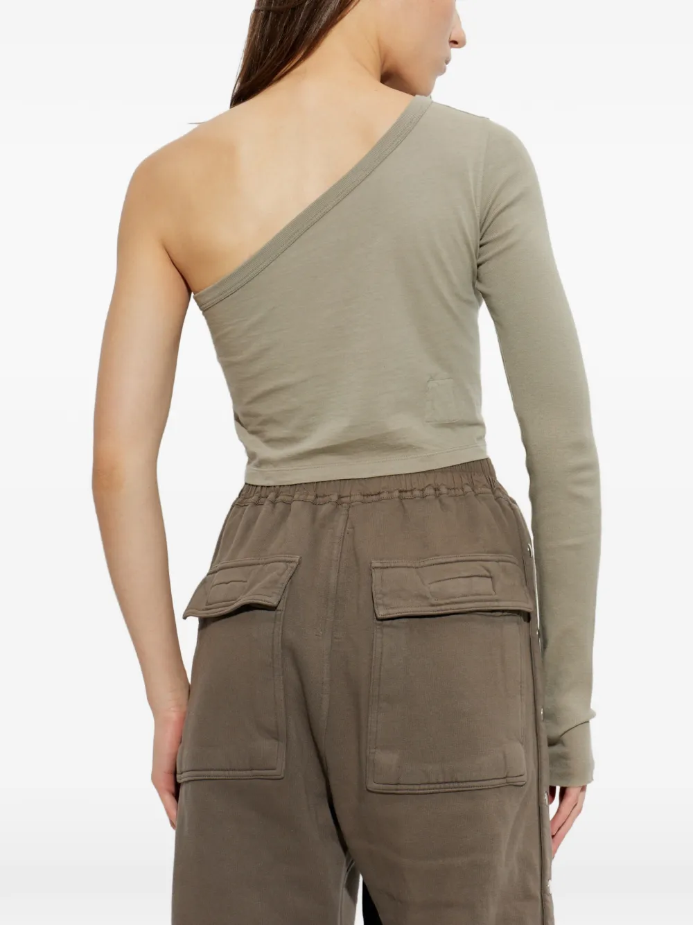 Rick Owens DRKSHDW Asymmetrische top Beige