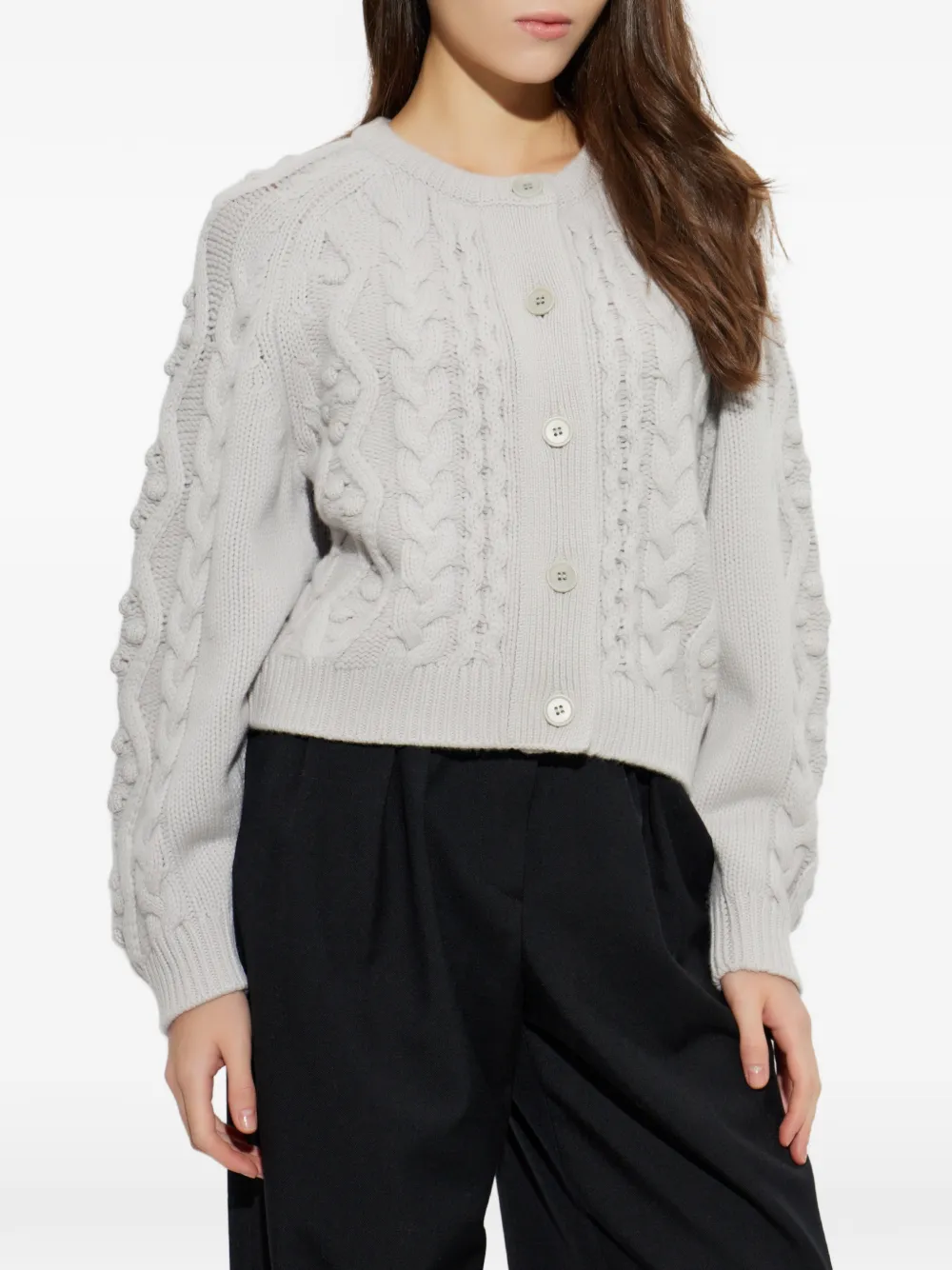 Lisa Yang Winroe kabelgebreid vest Grijs