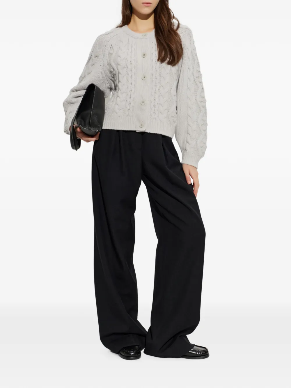Lisa Yang Winroe kabelgebreid vest Grijs