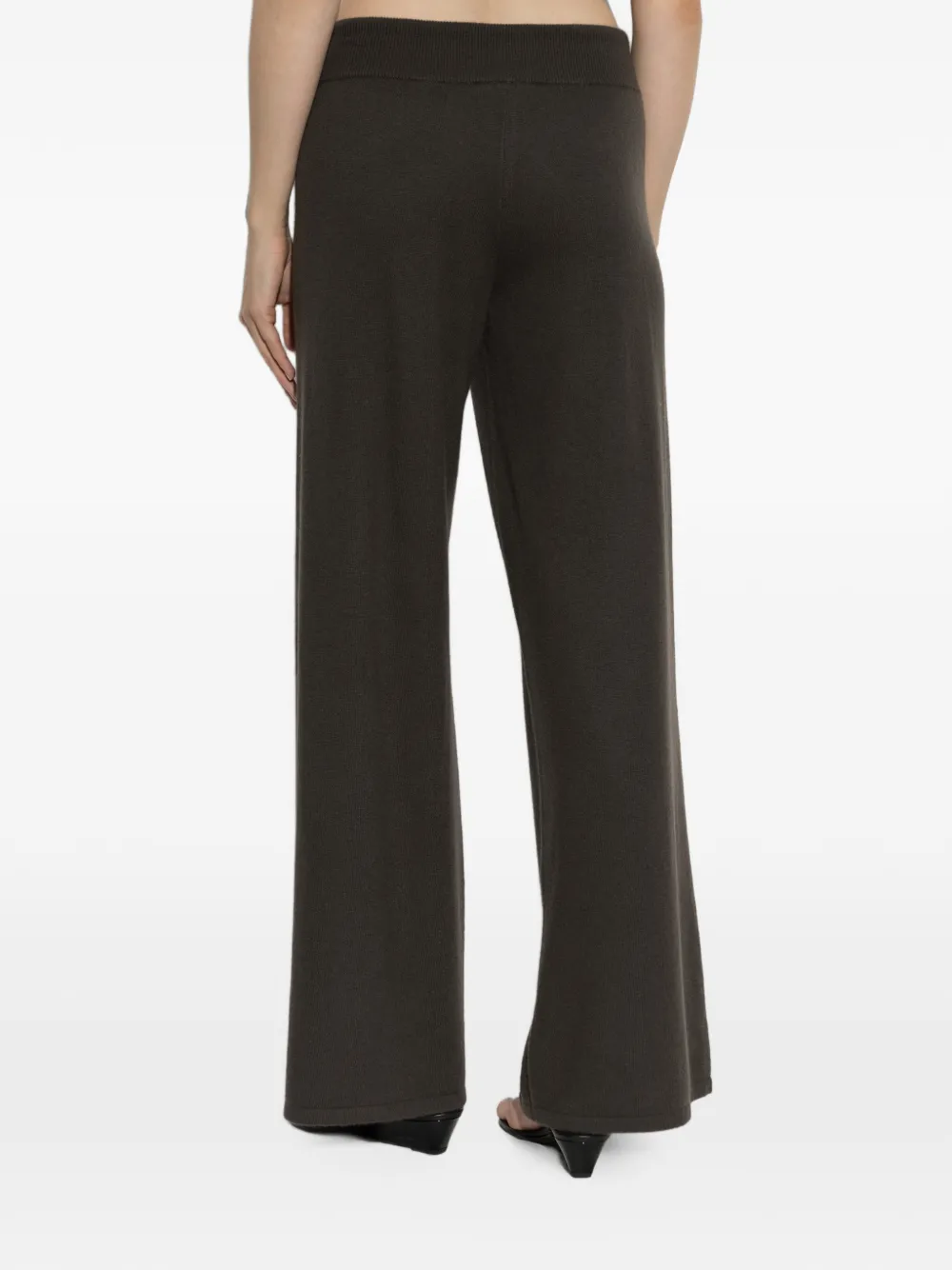Lisa Yang Sofi Drawstring Cashmere Trousers in Brown, view 4