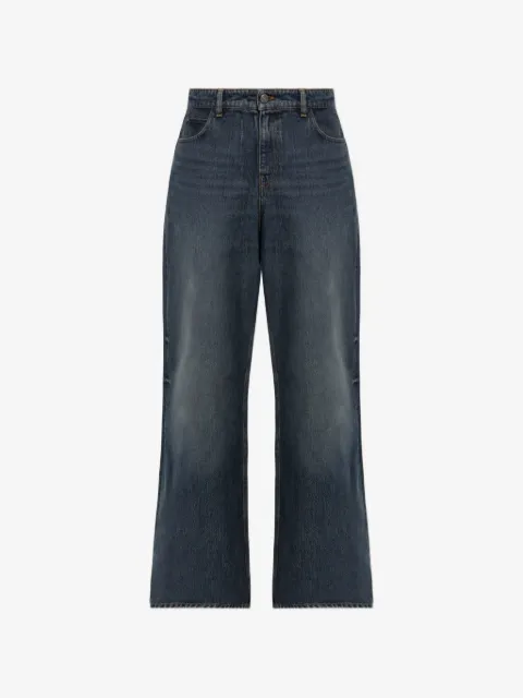 Courrèges blue denim hammer baggy pants